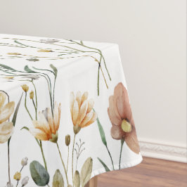 Boho Watercolor Wildflower Tischdecke