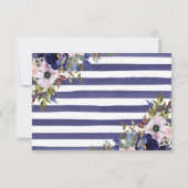 Boho Watercolor Winter Blume Hochzeit RSVP Card (Rückseite)