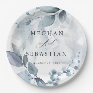 BOHO Watercolor Woodland Foliage Paper Plate Pappteller