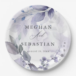 BOHO Watercolor Woodland Foliage Paper Plate Pappteller