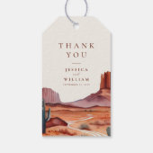 Boho Watercolor Wüste Gastgeschenk Hochzeit Gift T Geschenkanhänger (Rückseite)