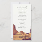 Boho Watercolor Wüste Landscape Wedding Program Dankeskarte (Rückseite)