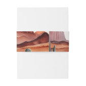 Boho Watercolor Wüste Wedding Einladungsbanderole (Rückseitenbeispiel)