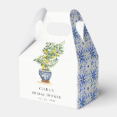 Boho Watercolor Yellow Lemon Tree Brautparty Geschenkschachtel (Rückseite)