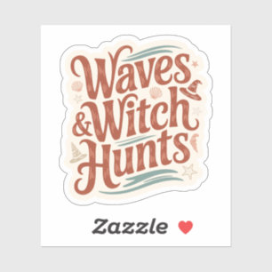 Boho Waves & Hexenjagd Beach Magic Summer Aufkleber