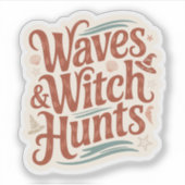 Boho Waves & Hexenjagd Beach Magic Summer Aufkleber (Vorderseite)