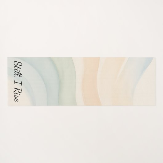 Boho Waves Mindful Calming Minimalist Quote Yogamatte (Rückseite (Horizontal))