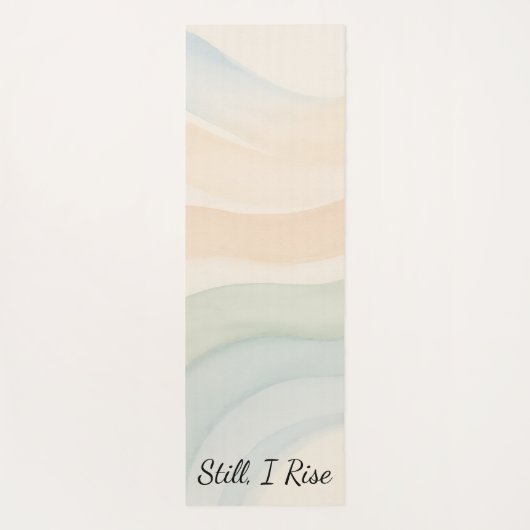 Boho Waves Mindful Calming Minimalist Quote Yogamatte (Rückseite)