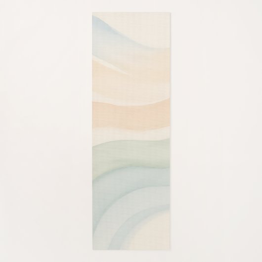 Boho Waves Mindful Calming Minimalist Yogamatte (Vorderseite)