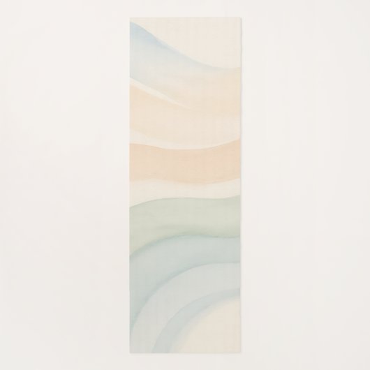 Boho Waves Mindful Calming Minimalist Yogamatte (Rückseite)