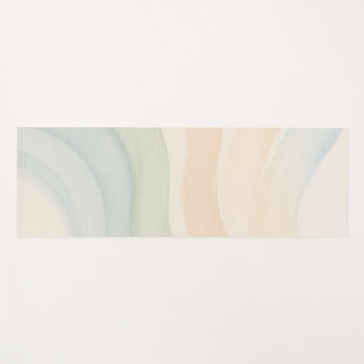 Boho Waves Mindful Calming Minimalist Yogamatte (Vorderseite (Horizontal))