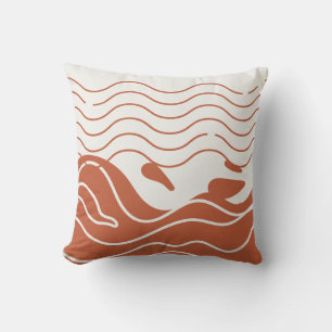 Boho Waves Square Pillow Kissen