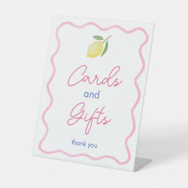 Boho Wavy Border Citrus Cards & Gifts Babydusche Sockelschild