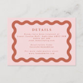 Boho Wavy Frame Blush & Terracotta Hochzeit Detail Begleitkarte (Vorderseite)