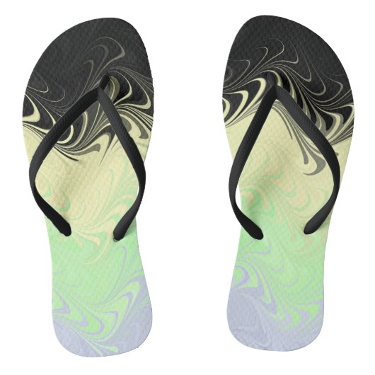 Boho Wavy marmorierte Abstrakte Cassgender Pride F Badesandalen (Fußbett)