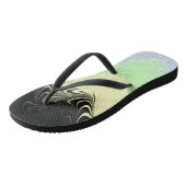 Boho Wavy marmorierte Abstrakte Cassgender Pride F Badesandalen (Schrägansicht)