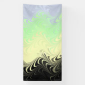 Boho Wavy marmorierte Abstrakte Cassgender Pride F Banner (Vertikal)