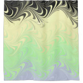 Boho Wavy marmorierte Abstrakte Cassgender Pride F Duschvorhang (Vorderseite)