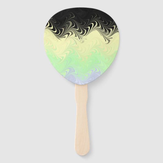 Boho Wavy marmorierte Abstrakte Cassgender Pride F Fächer (Vorderseite)