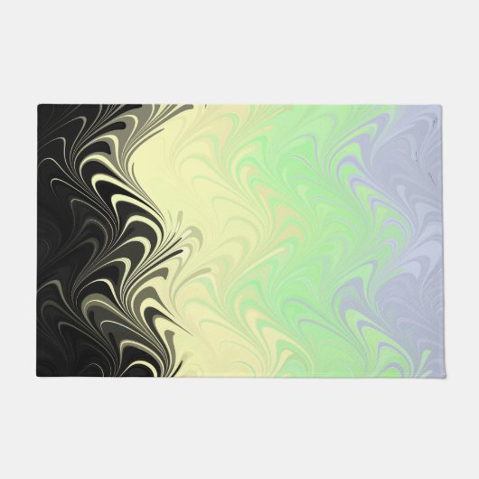 Boho Wavy marmorierte Abstrakte Cassgender Pride F Fußmatte (Vorderseite)
