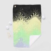 Boho Wavy marmorierte Abstrakte Cassgender Pride F Golfhandtuch (Insitu)