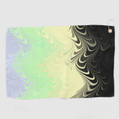 Boho Wavy marmorierte Abstrakte Cassgender Pride F Golfhandtuch (Horizontal)