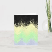 Boho Wavy marmorierte Abstrakte Cassgender Pride F Karte (Vorderseite)