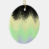 Boho Wavy marmorierte Abstrakte Cassgender Pride F Keramik Ornament (Rechts)