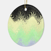 Boho Wavy marmorierte Abstrakte Cassgender Pride F Keramik Ornament (Links)