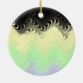 Boho Wavy marmorierte Abstrakte Cassgender Pride F Keramik Ornament (Hinten)