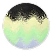 Boho Wavy marmorierte Abstrakte Cassgender Pride F Keramikknauf (Vorderseite)