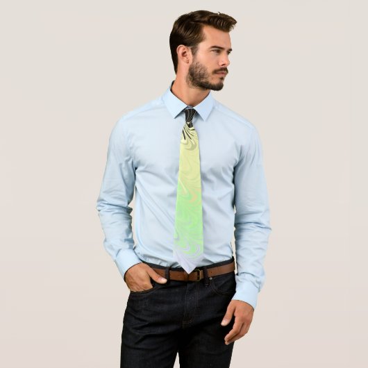 Boho Wavy marmorierte Abstrakte Cassgender Pride F Krawatte (Beispiel)