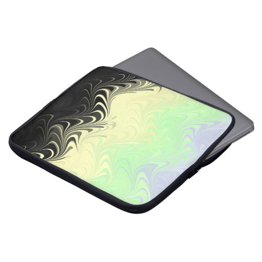 Boho Wavy marmorierte Abstrakte Cassgender Pride F Laptopschutzhülle (Vorne Oben)