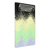 Boho Wavy marmorierte Abstrakte Cassgender Pride F Mini Klemmbrett (Schrägansicht)