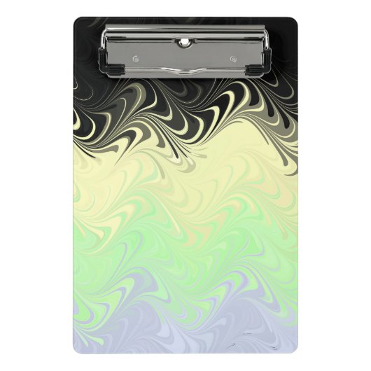 Boho Wavy marmorierte Abstrakte Cassgender Pride F Mini Klemmbrett (Vorderseite)