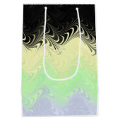 Boho Wavy marmorierte Abstrakte Cassgender Pride F Mittlere Geschenktüte (Rückseite)