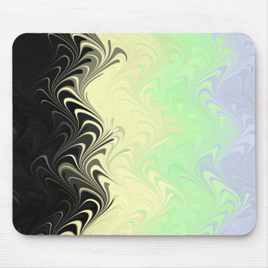 Boho Wavy marmorierte Abstrakte Cassgender Pride F Mousepad (Vorne)
