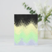 Boho Wavy marmorierte Abstrakte Cassgender Pride F Postkarte (Stehend Vorderseite)