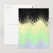 Boho Wavy marmorierte Abstrakte Cassgender Pride F Postkarte (Vorne/Hinten)