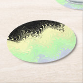 Boho Wavy marmorierte Abstrakte Cassgender Pride F Runder Pappuntersetzer (Angewinkelt)