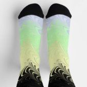 Boho Wavy marmorierte Abstrakte Cassgender Pride F Socken (Oben)