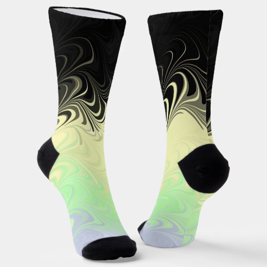 Boho Wavy marmorierte Abstrakte Cassgender Pride F Socken (Gewinkelt)