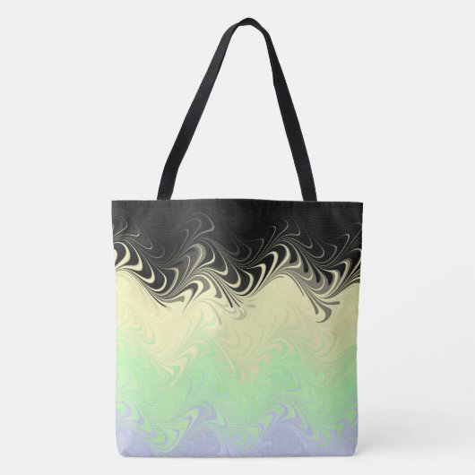 Boho Wavy marmorierte Abstrakte Cassgender Pride F Tasche (Vorderseite)