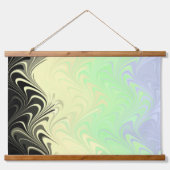 Boho Wavy marmorierte Abstrakte Cassgender Pride F Wandteppich Mit Holzrahmen (Vorderseite 2)