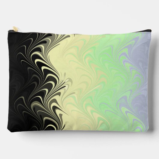 Boho Wavy marmorierte Abstrakte Cassgender Pride F Zubehörtasche (Vorderseite)