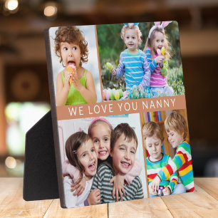 Boho We Liebe Nanny 4 Foto Collage Terracotta Fotoplatte