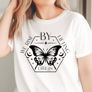 Boho We Rise by Lifting Others Schmetterling Tri-Blend Shirt