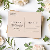 Boho Wedding 3 Foto Collage Vielen Dank Postkarte