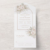 Boho Wedding All In One Einladung (Innen Boden)