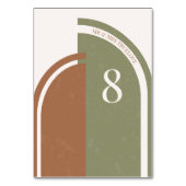 Boho Wedding Arch Tischnummern (Rückseite)